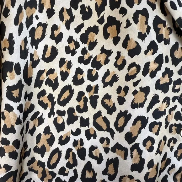 Zara leopard print blouse size large preowned - Picture 2 of 6